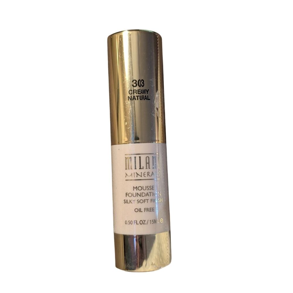 Milani Minerals Mousse Foundation 303 Creamy Natural Oil Free Silky‎ Soft Finish
